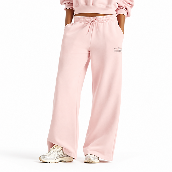 WOMEN'S TRACKSIDE FLEECE PANT PINK CHALK