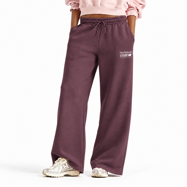 WOMEN'S TRACKSIDE FLEECE PANT BURGUNDY