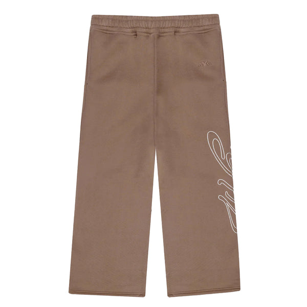SIGNATURE WIDE PANT BROWN/ WHITE