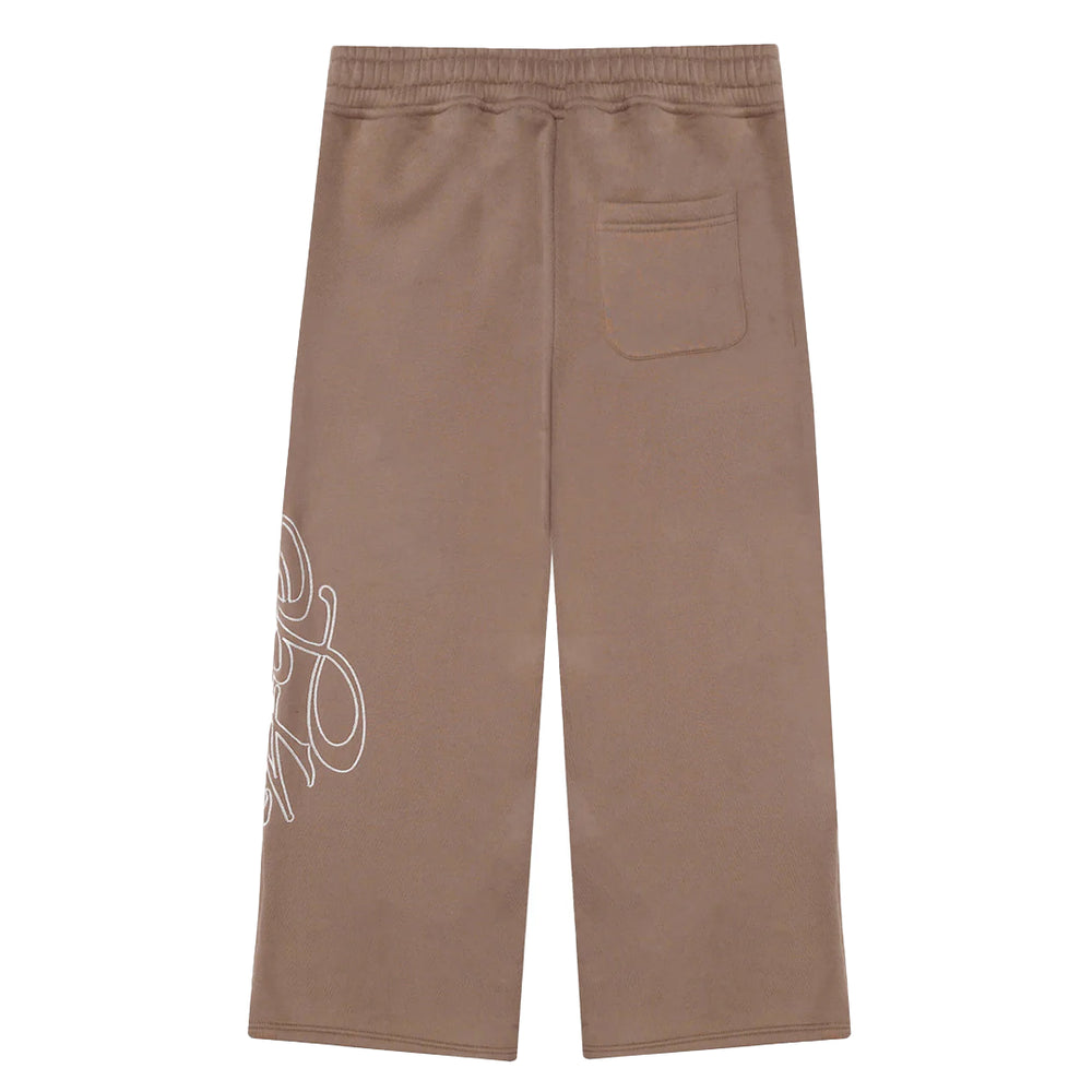 SIGNATURE WIDE PANT BROWN/ WHITE