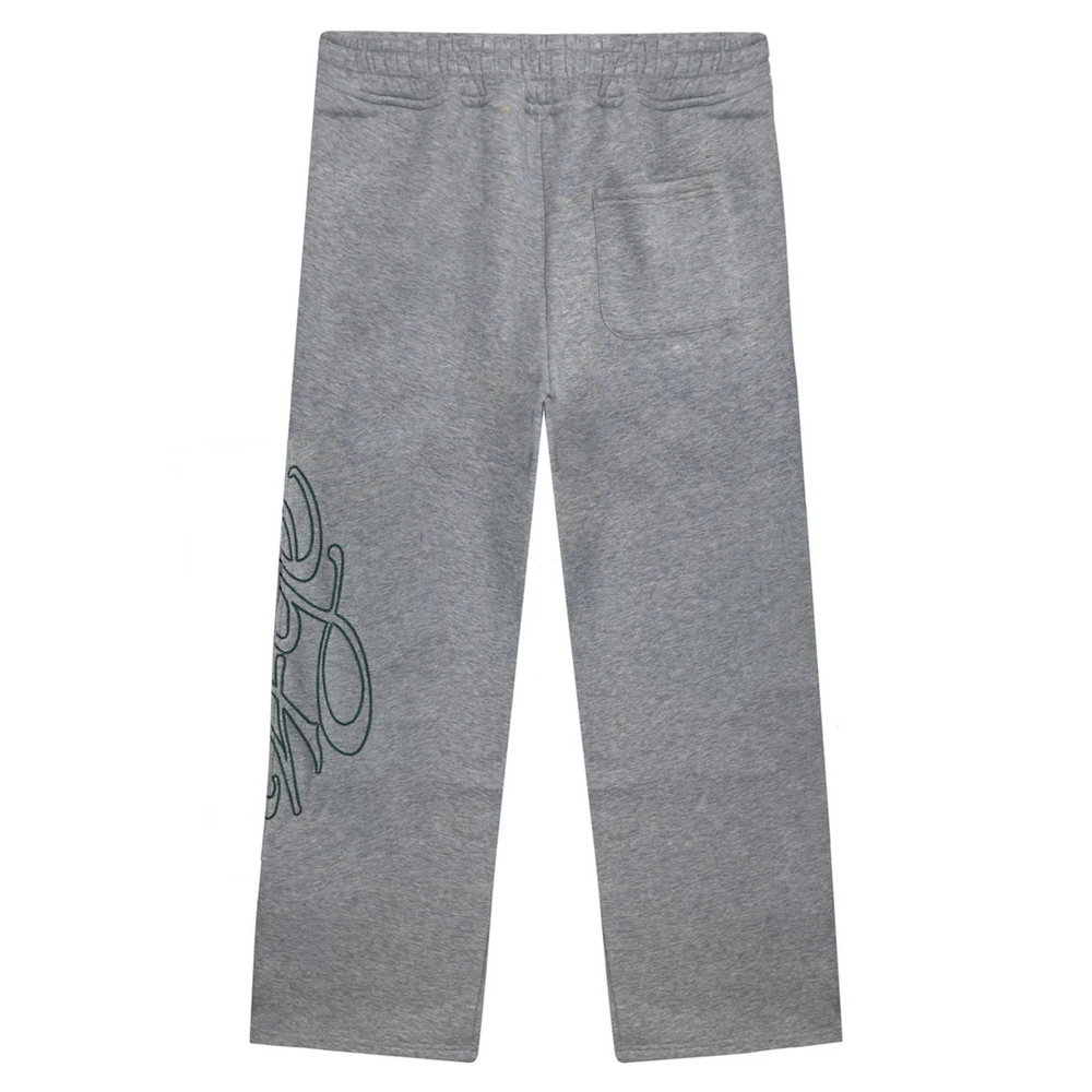 SIGNATURE WIDE PANT MEDIUM HEATHER GREY/ DARK GREEN