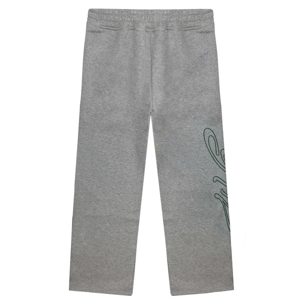 SIGNATURE WIDE PANT MEDIUM HEATHER GREY/ DARK GREEN