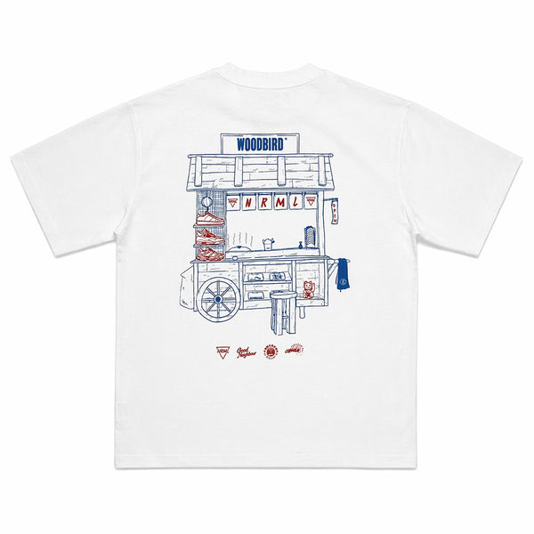 LIMITED EDITION WOODBIRD X NRML "FOOD TRUCK" T-SHIRT WHITE