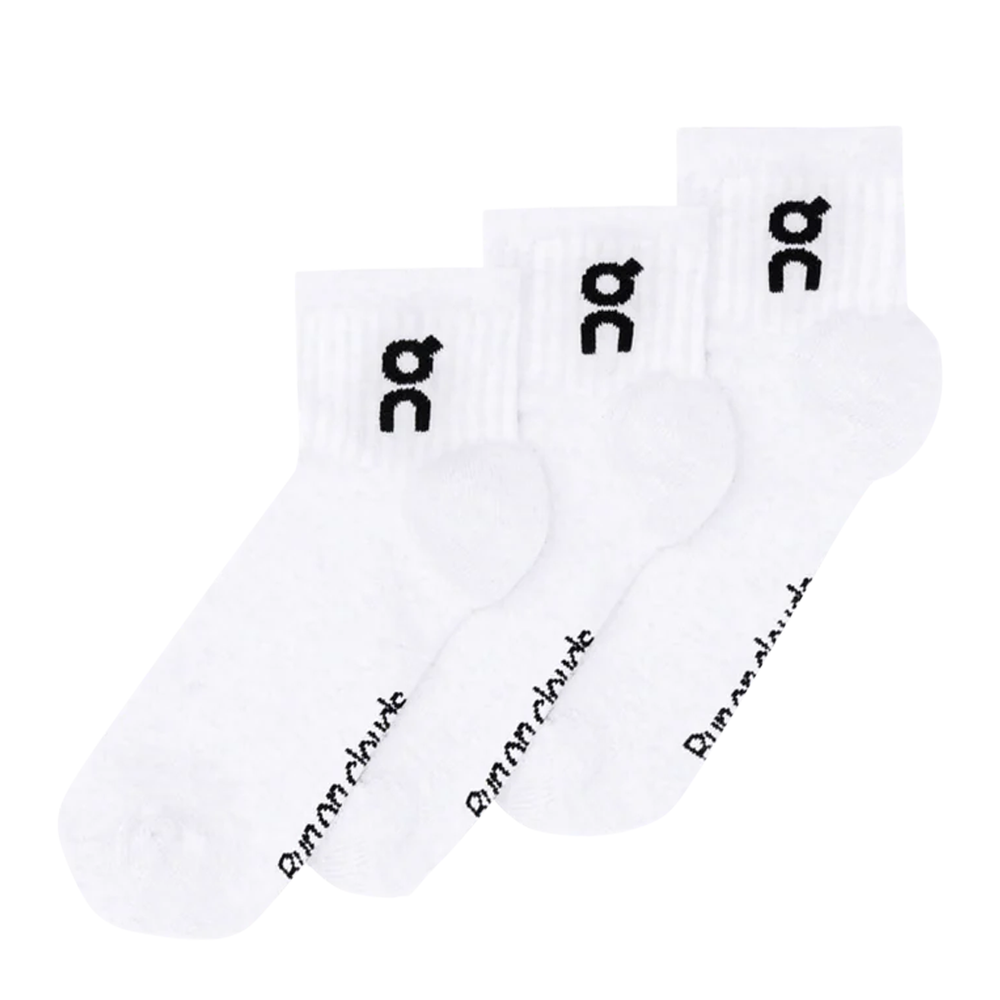 LOGO SOCK MID 3P WHITE