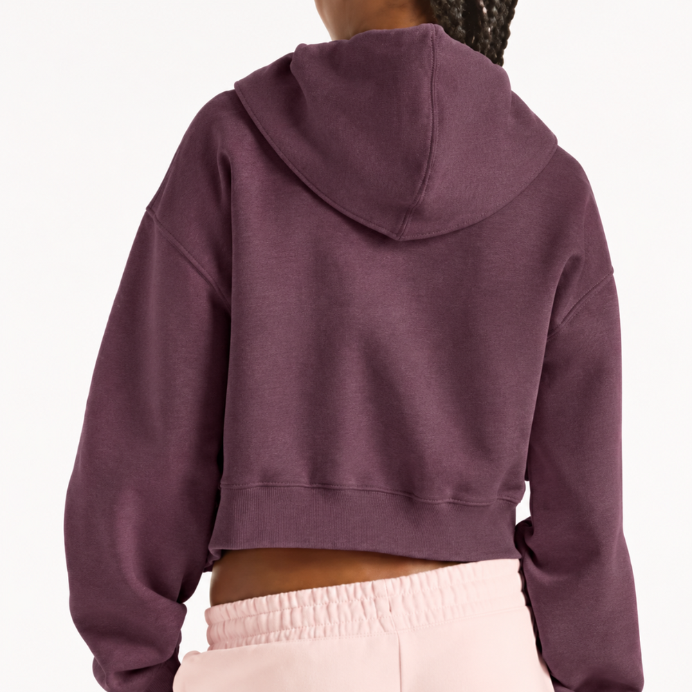 WOMEN'S TRACKSIDE FLEECE FULL ZIP BURGUNDY