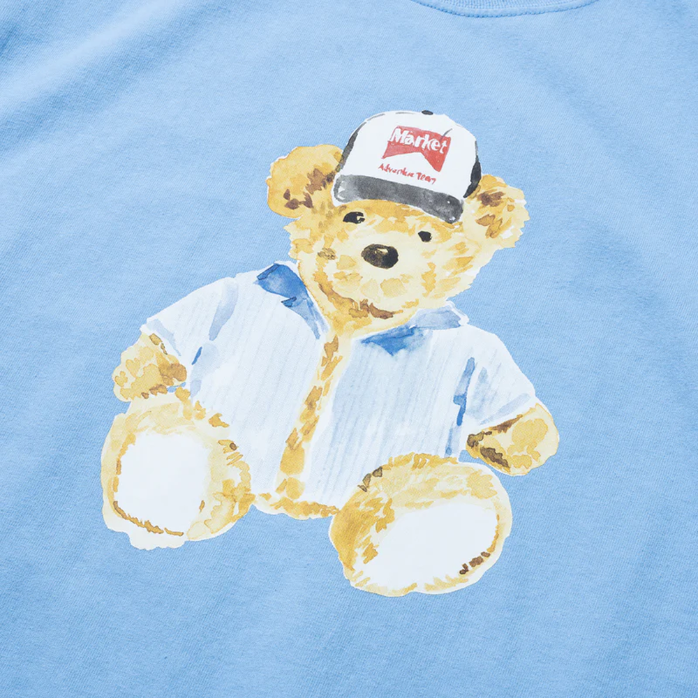 WATERCOLOR TEDDY T-SHIRT DUSK BLUE