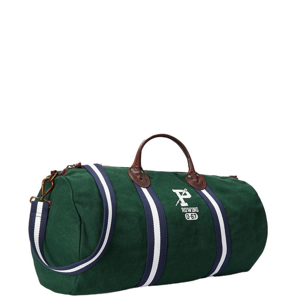 LEATHER TRIM CANVAS DUFFEL