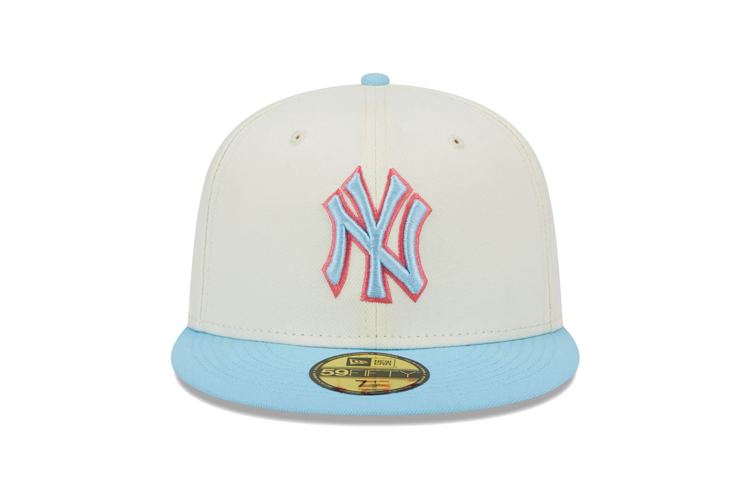 NEW ERA MLB NEW YORK YANKEES COLOR PACK OFF WHITE/SKYBLUE 59FIFTY FITTED