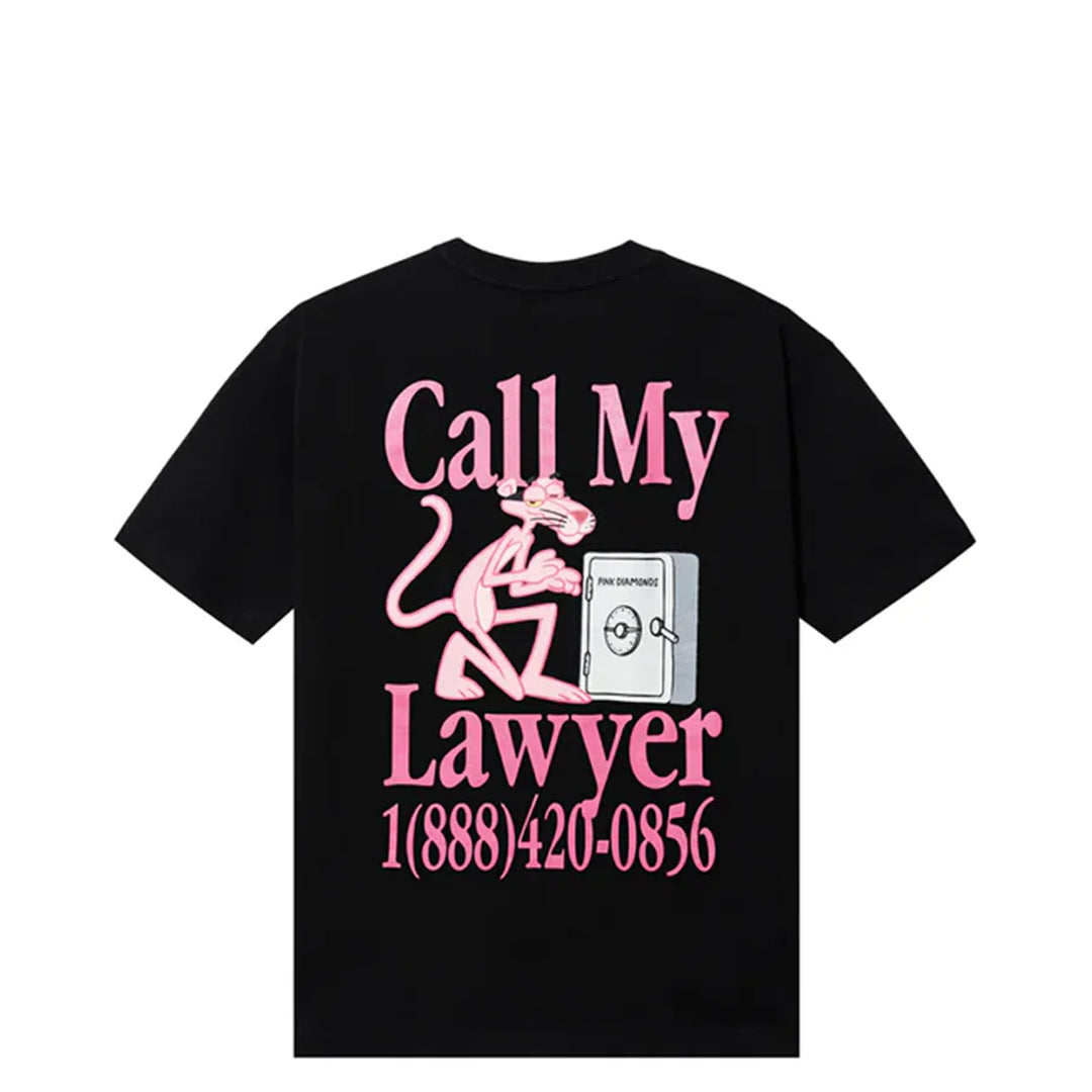 PINK PANTHER CALL MY LAWYER T SHIRT BLACK