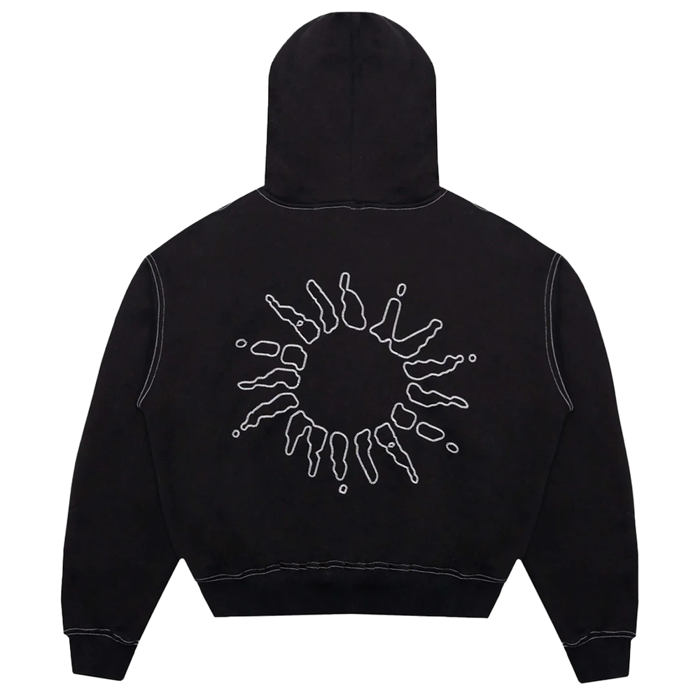 SIGNATURE ZIP HOODIE BLACK/WHITE