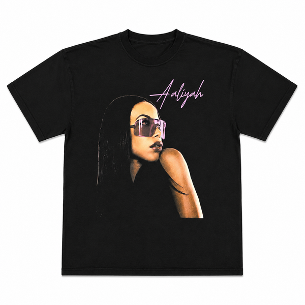 AALIYAH "PRINCESS OF RNB" GRAPHIC TEE BLACK