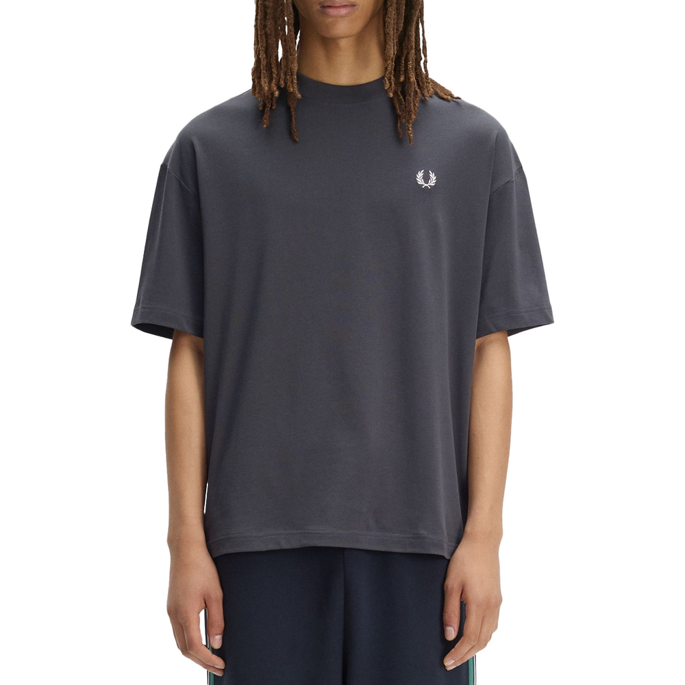 BACK PRINT LAUREL WREATH T-SHIRT ANCHOR GREY