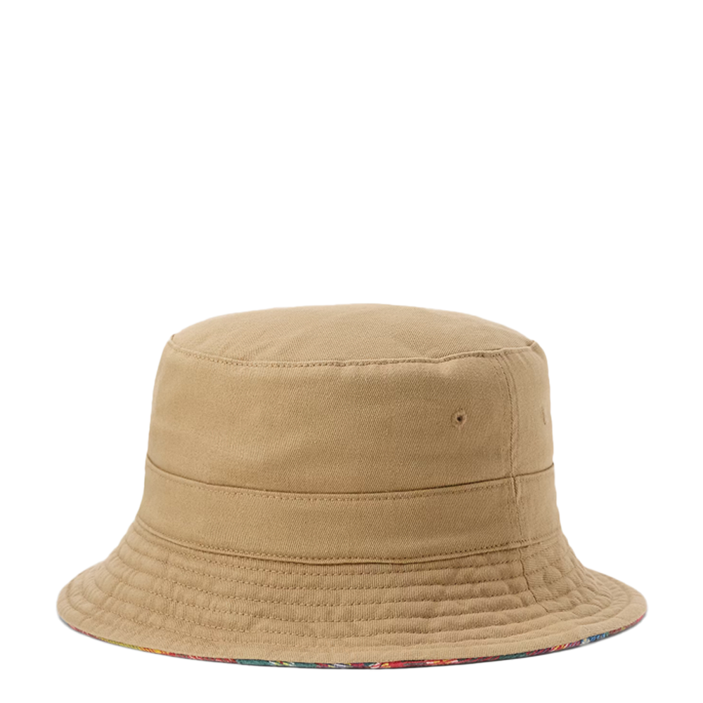 REVERSIBLE TWILL-FLANNEL BUCKET HAT