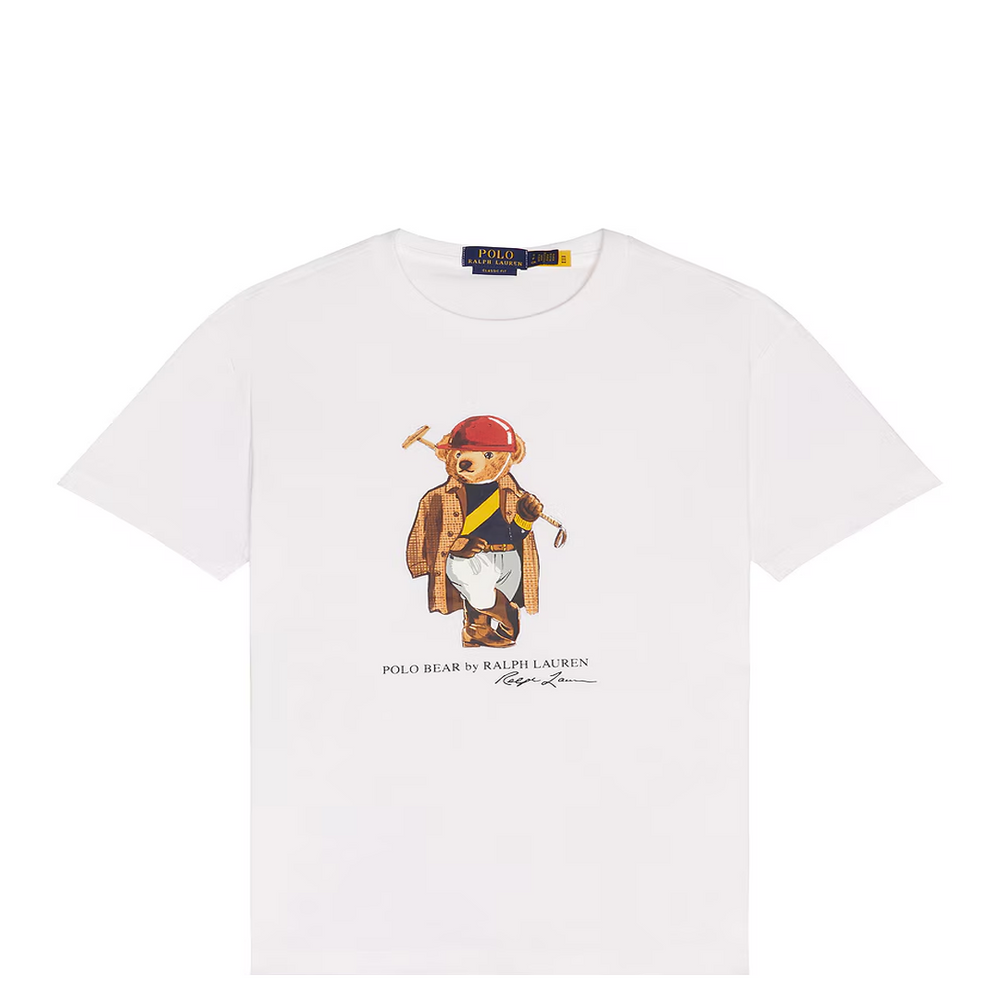 NOVELTY POLO BEAR TEE WHITE