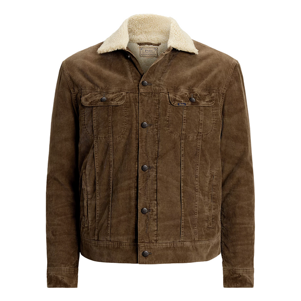 FLEECE LINED COURDUROY TRUCKER JACKET