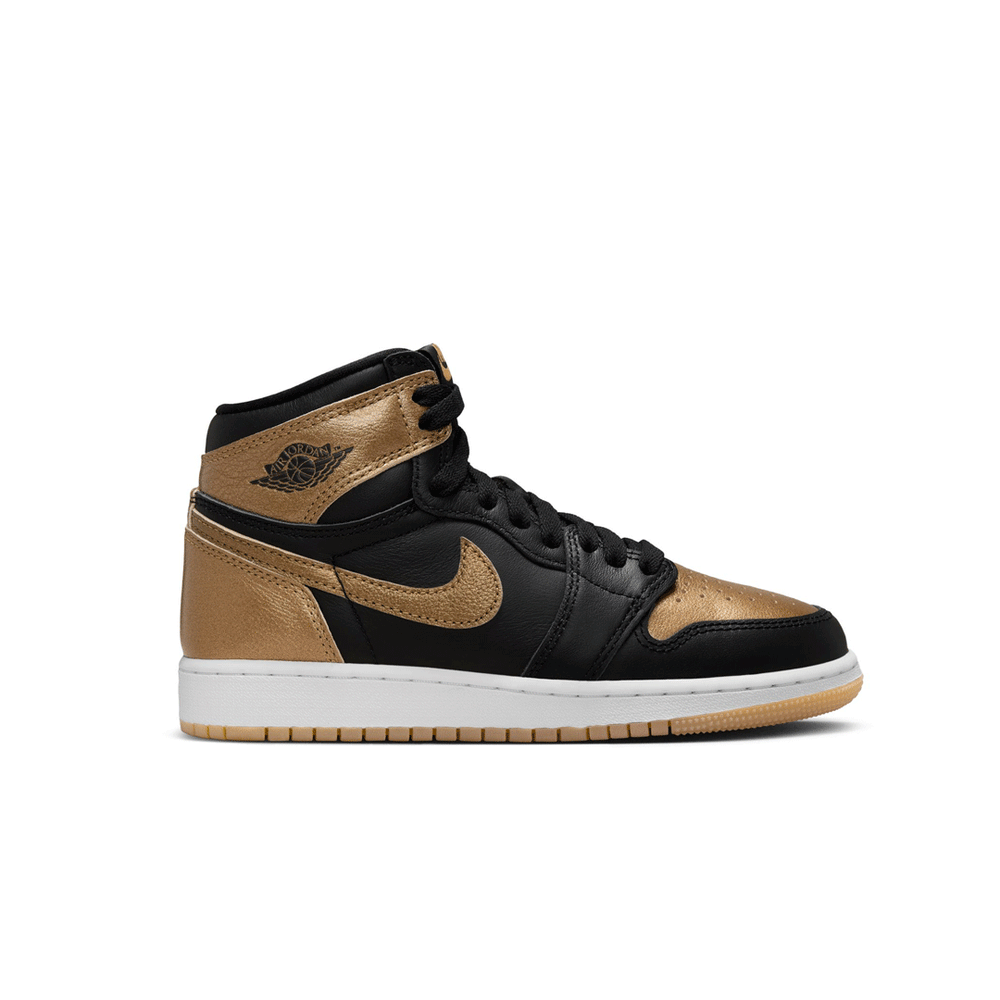 AIR JORDAN 1 HIGH OG (GS) "BLACK AND GOLD"