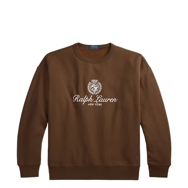 RELAXED FIT FLEECE GRAPHIC SWEATSHIRT BROWN