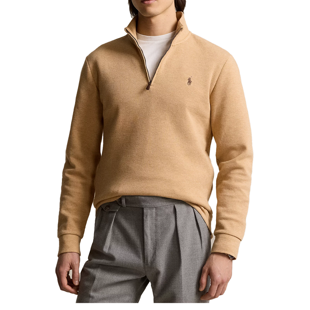 DOUBLE KNIT MESH QUARTER-ZIP PULLOVER