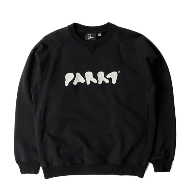 BLOB LOGO CREW NECK SWEATSHIRT WASHED BLACK