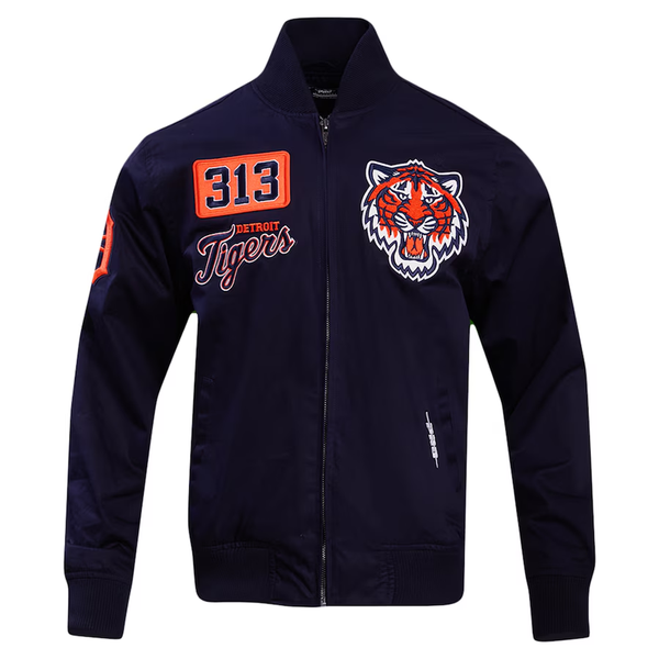 DETROIT TIGERS AREA CODE TWILL JACKET MIDNIGHT NAVY