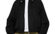 PERFORATED FAUX SUEDE JACKET BLACK