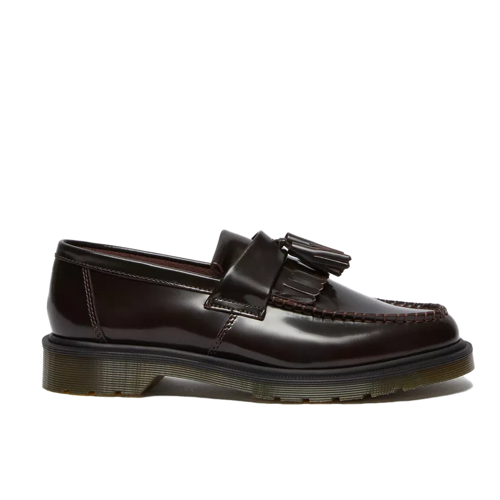 ADRIAN ARCADIA LEATHER TASSLE LOAFERS CHERRY RED-ARCADIA