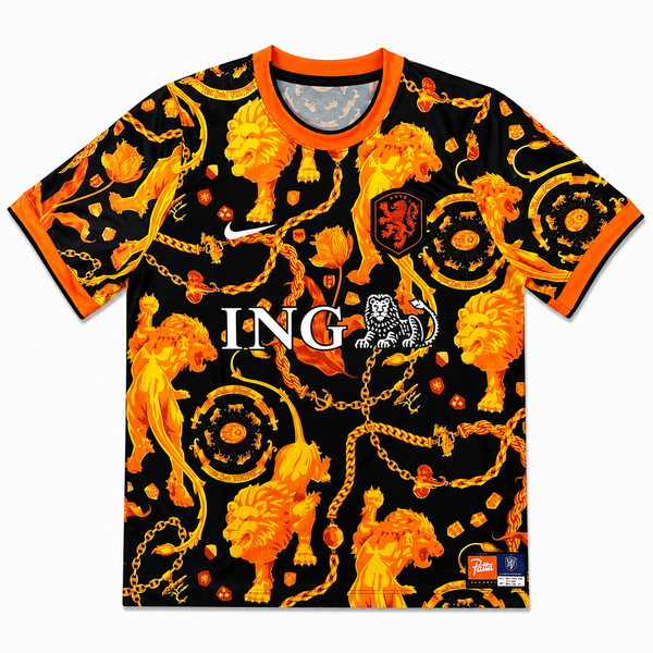 NETHERLANDS X PATTA JERSEY BLACK/ORANGE