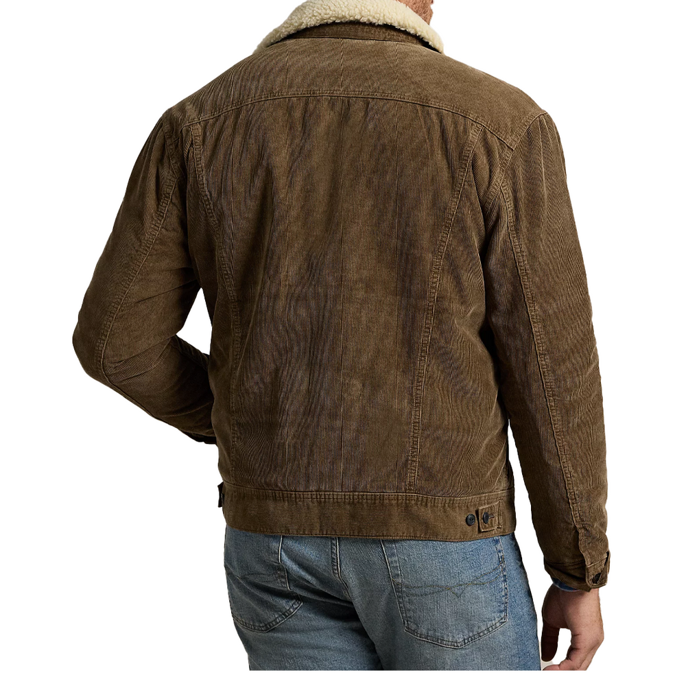 FLEECE LINED COURDUROY TRUCKER JACKET