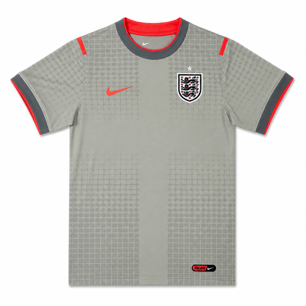 WOMEN'S ENGLAND X PALACE PREMATCH JERSEY GREY / BRIGHT CRIMSON
