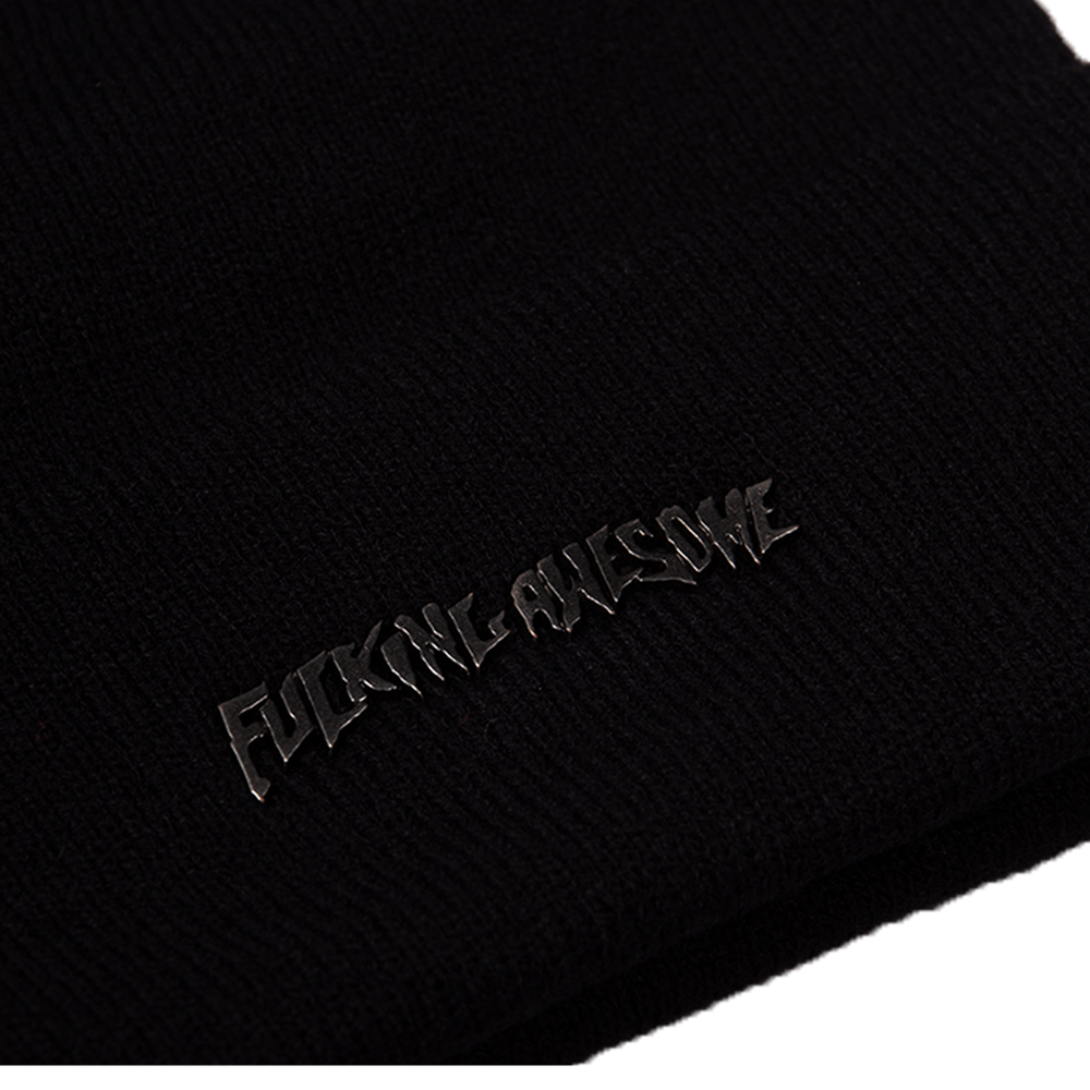 METAL STAMP LOGO CUFF BEANIE