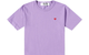 CDG SMALL RED HEART T-SHIRT PURPLE