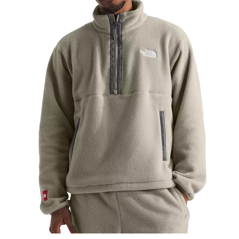 FLEESKI 1/4 ZIP PULLOVER FLEECE TOP CLAY GREY