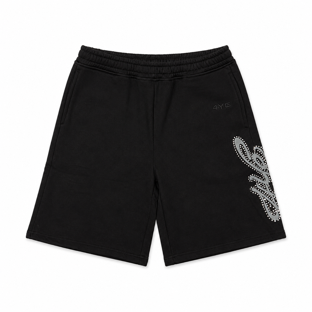 RHINESTONE SHORTS BLACK