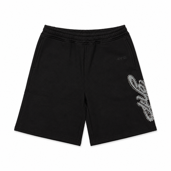 RHINESTONE SHORTS BLACK