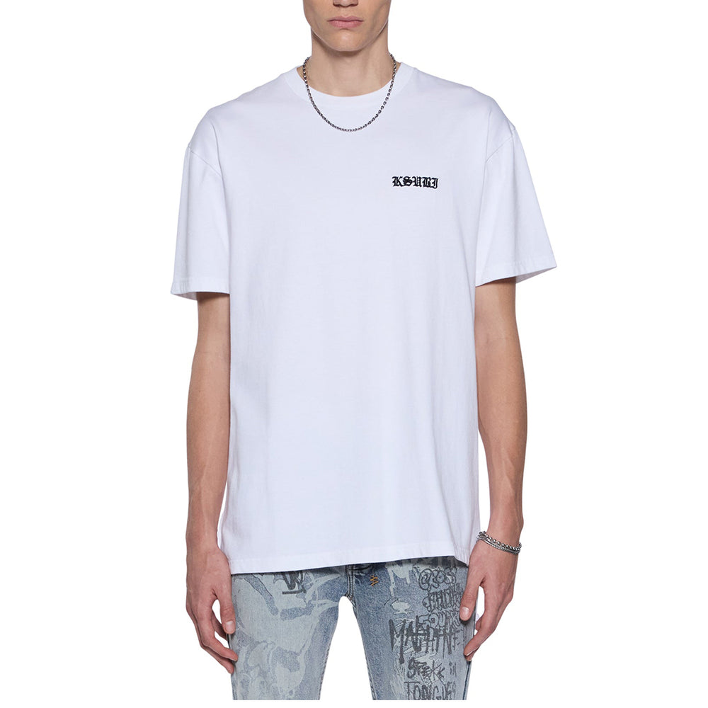 HAUNTED BIGGIE SHORT SLEEVE TEE WHITE