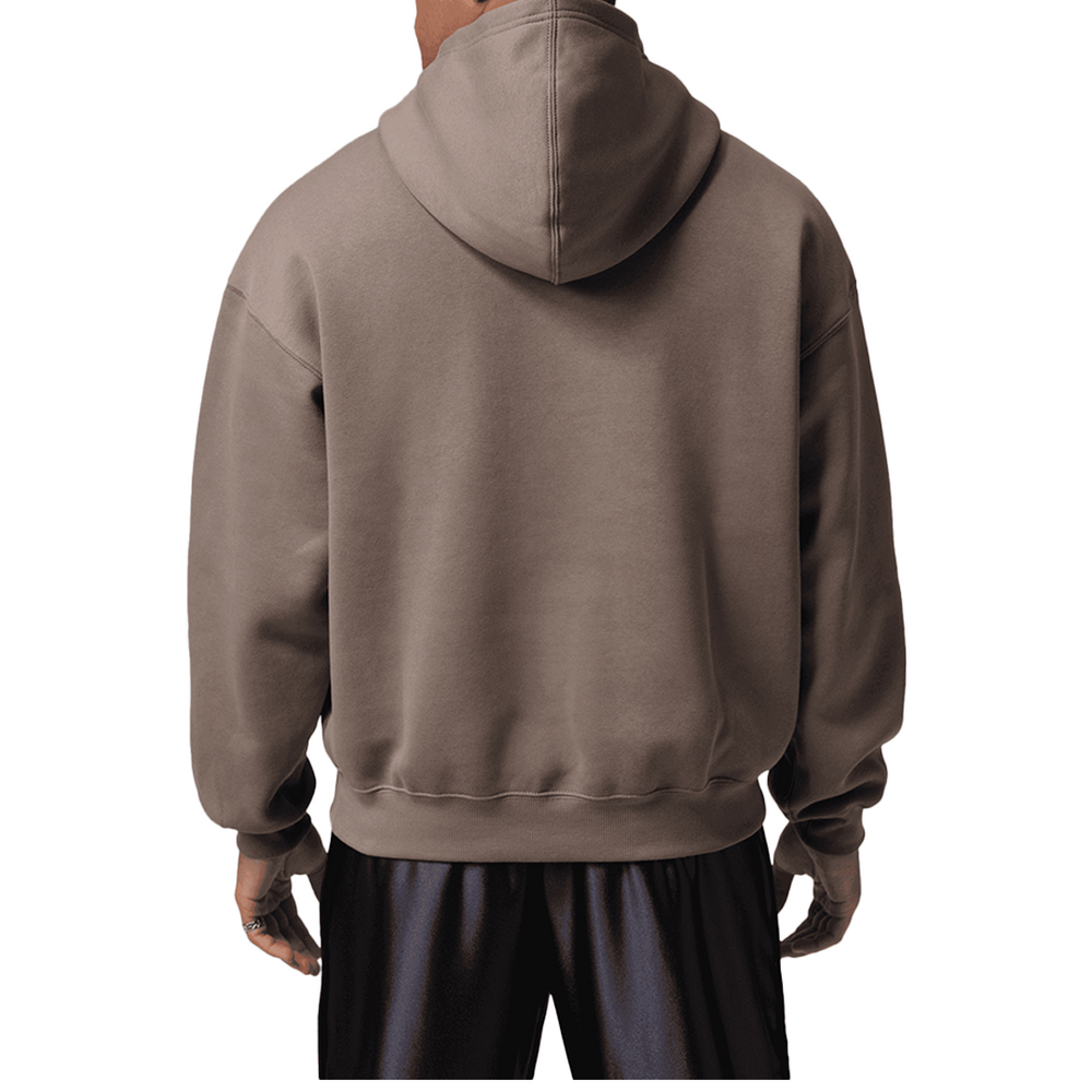 BROOKLYN FLEECE OLIVE GREY HOODIE