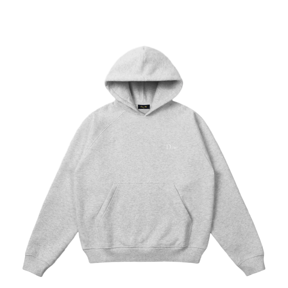 CLASSIC SMALL LOGO HOODIE HEATHER GREY