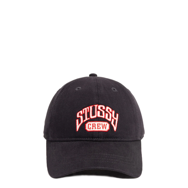 LOW PROFILE STÜSSY CREW STRAPBACK BLACK LOW PROFILE STÜSSY CREW STRAPBACK BLACK – NRML