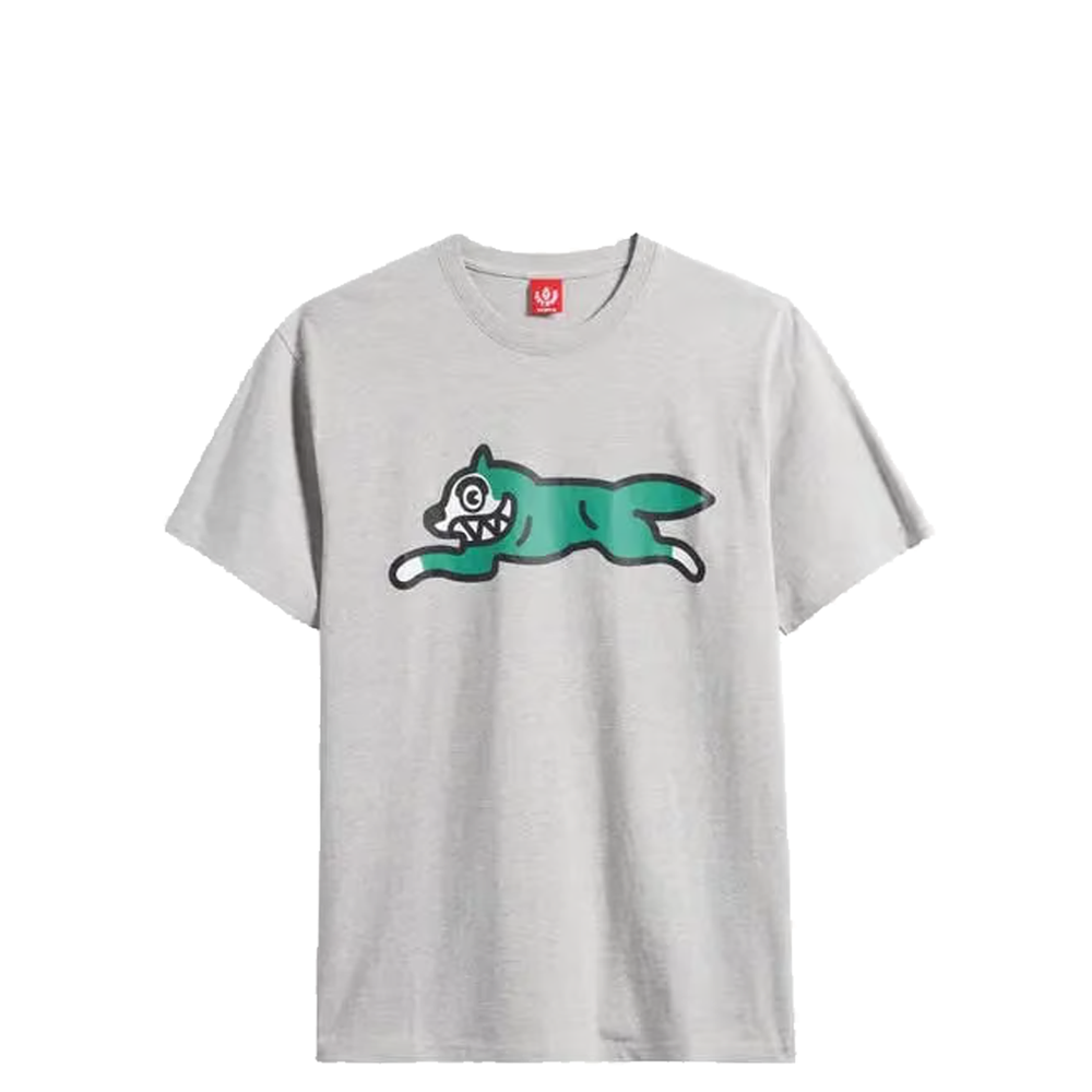 RUNNING DOG SS TEE HEATHER GREY