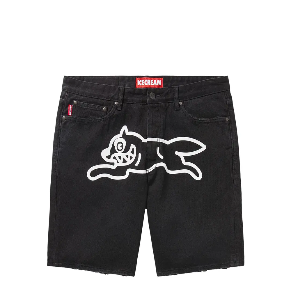 BLACK DOG JEAN SHORTS BLACK CARAMEL