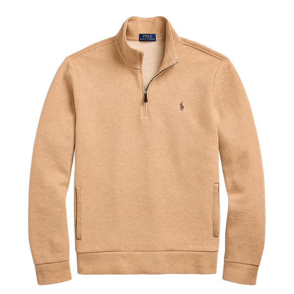 DOUBLE KNIT MESH QUARTER-ZIP PULLOVER