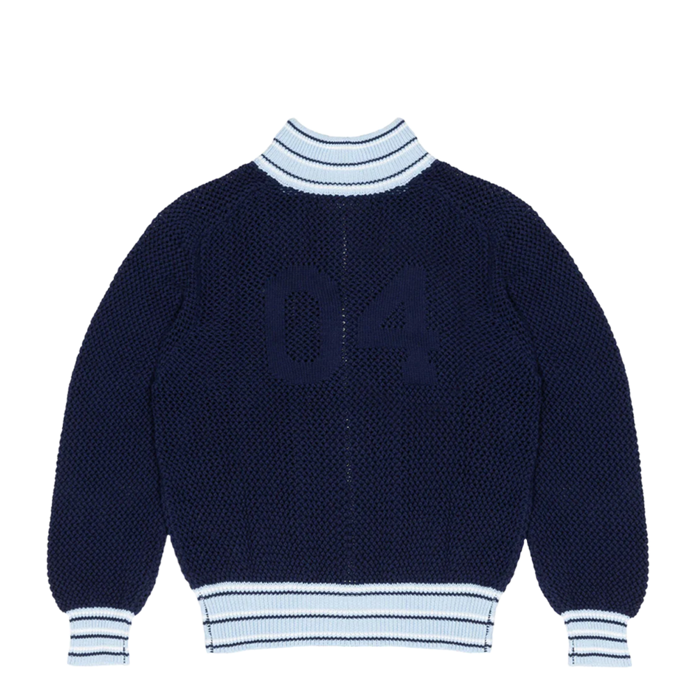 KNIT TRACK JACKET NAVY