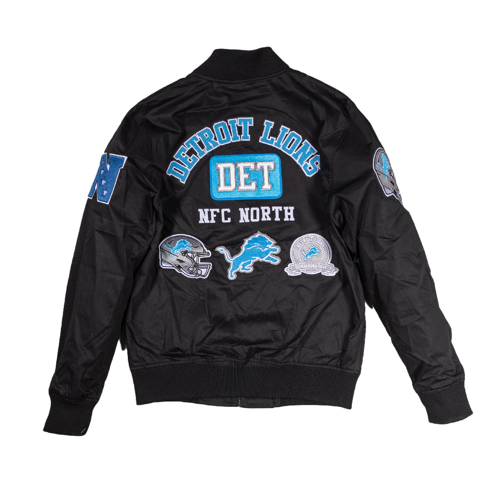 DETROIT LIONS AREA CODE TWILL JACKET BLACK