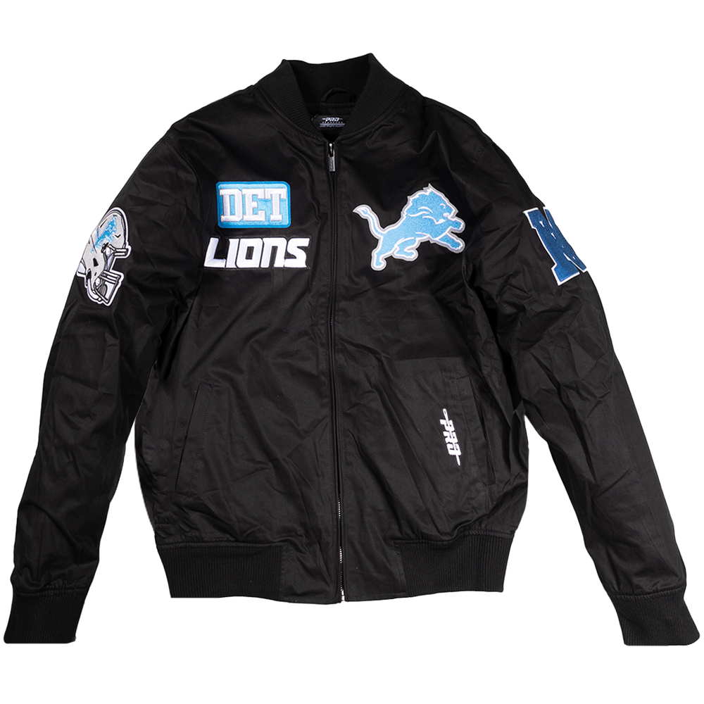 DETROIT LIONS AREA CODE TWILL JACKET BLACK