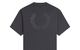 BACK PRINT LAUREL WREATH T-SHIRT ANCHOR GREY