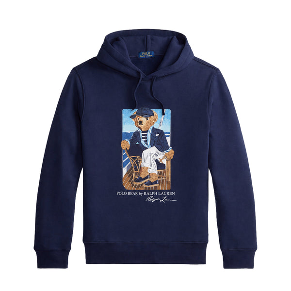 SEASONAL FLEECE KNIT BEAR SWEATSHIRT NAVY