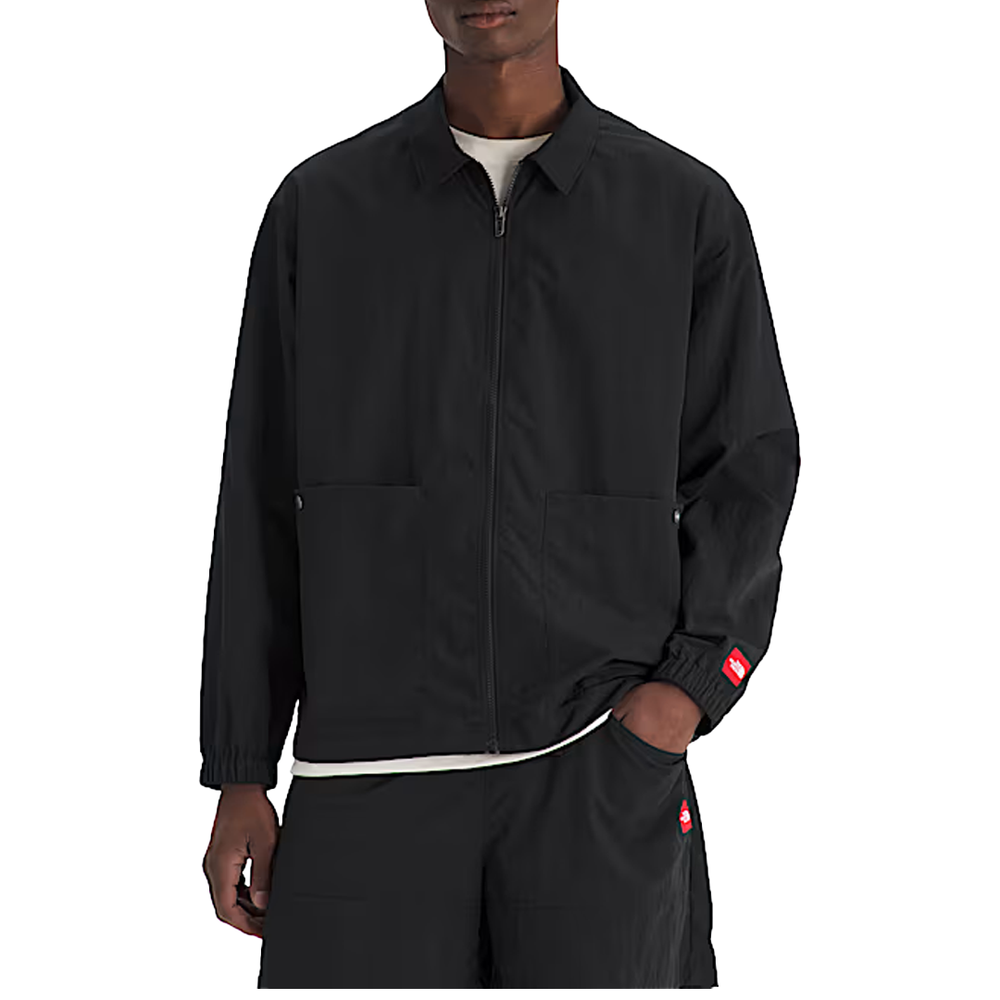 RED BOX NYLON LONG SLEEVE SHIRT BLACK