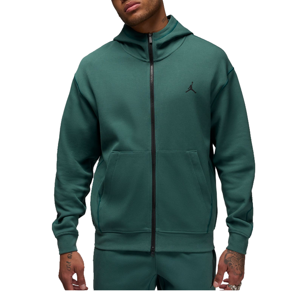 SPORT HOOP FLEECE FULL ZIP HOODIE OXIDIZED GREEN