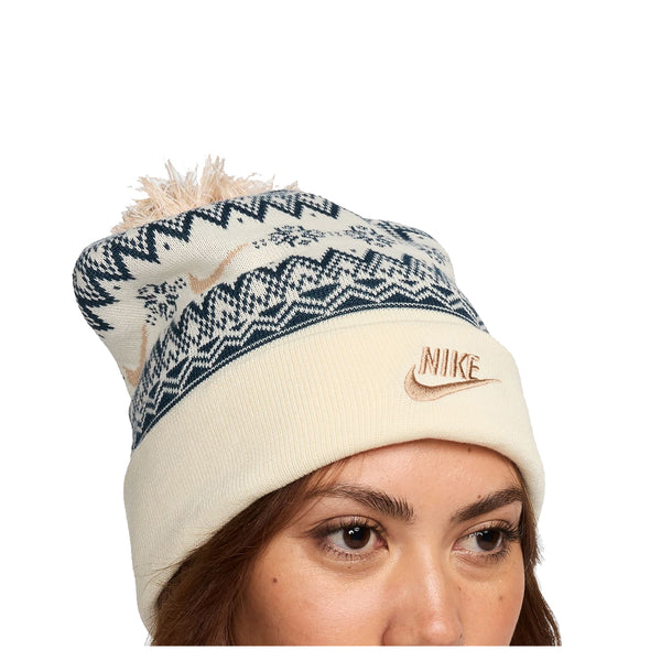 FAIR ISLE PEAK BEANIE CREAM