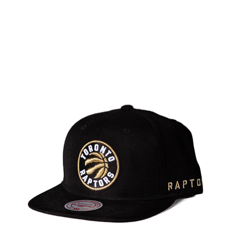 NBA TORONTO RAPTORS METALLIC GOLD LOGO SNAPBACK